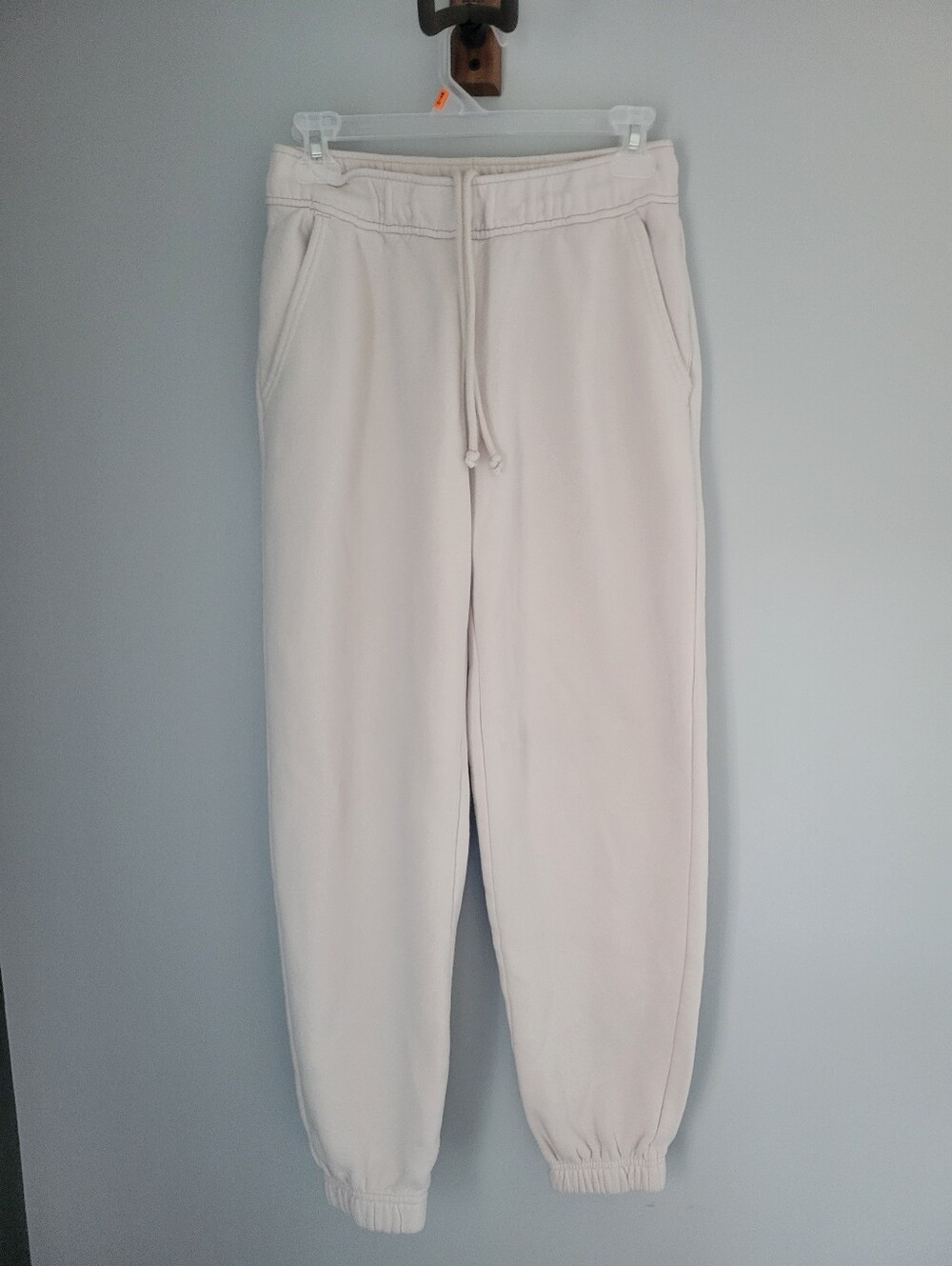 Abercrombie & Fitch Jogger Sweatpants Size S Cream Tan Womens